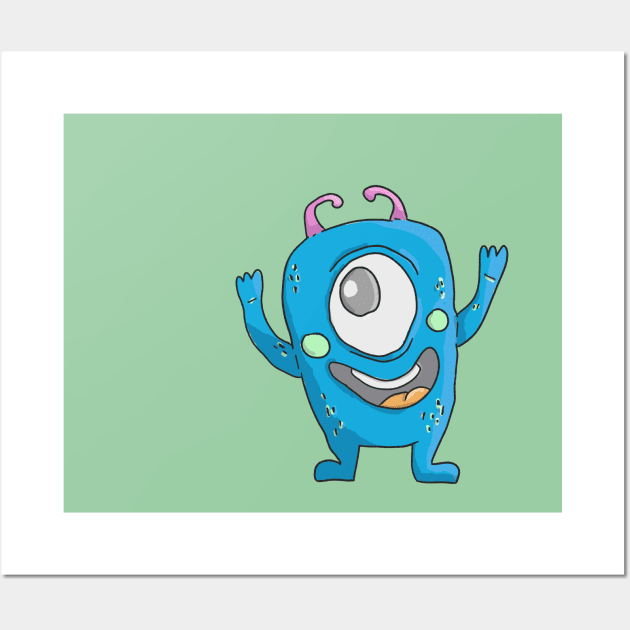 Cute Monster (03) Wall Art by Hardworker